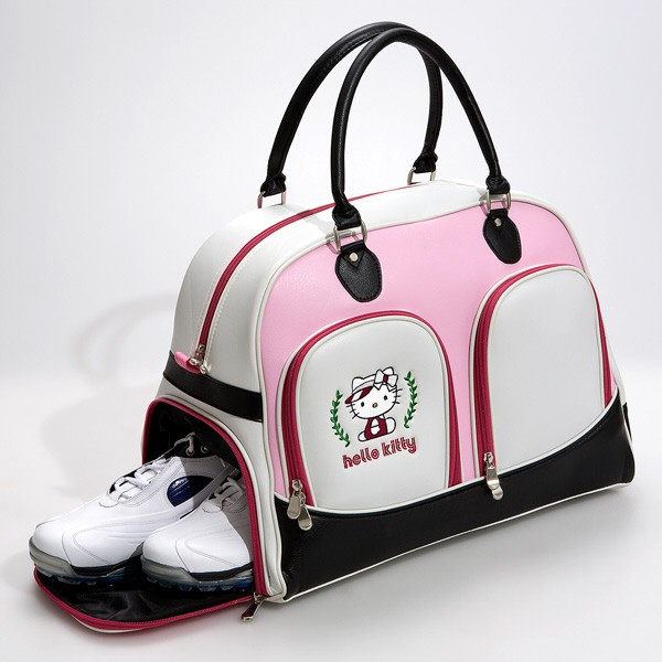 Hello Kitty Sport Bag Sporttasche mit 2 aufgesetzten Taschen und extra Fach für Schuhe, Hello Kitty Sport Bag stylish sports bag includes side pockets and extra shoe pocket