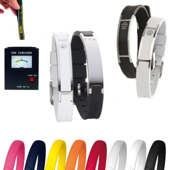 HipTitan stylish Ion Energizer Magnetic Therapy bracelets made specially processed soft silicon rubber containing tourmaline powder, believed low level Negative Ions stress and discomfort, Tourmaline crystals showing permanent electricity generates negative ions & far infrared rays. Negative Ion FIR Magnet Therapy effective beneficial effect